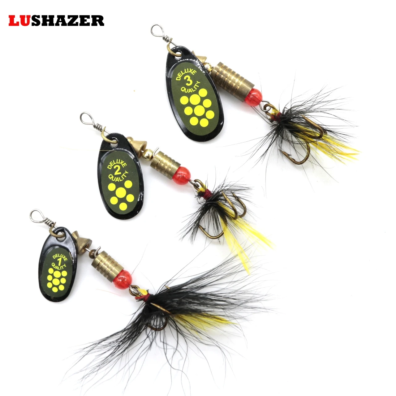 LUSHAZERfishingspinnersspoonbait39g44g74gspoonluretreble