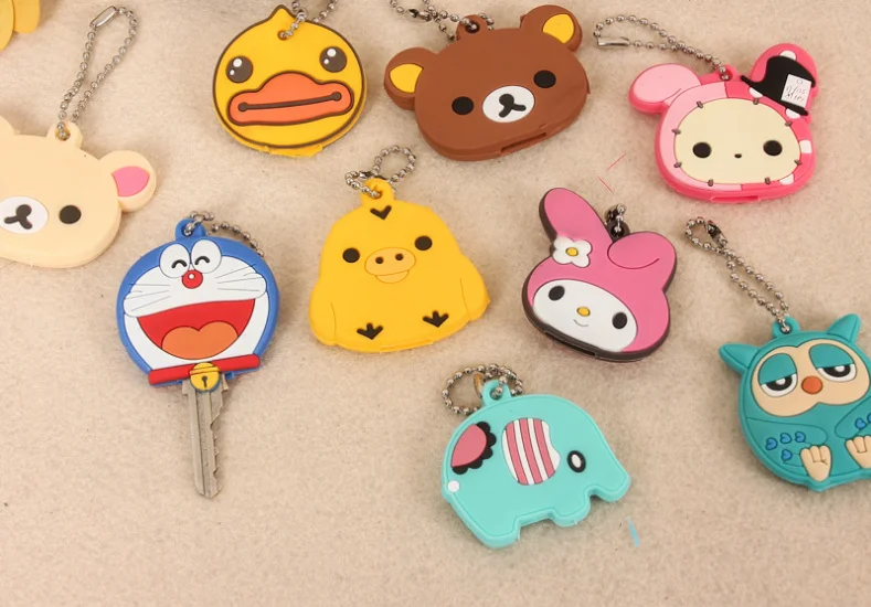

UP 10Models , Cartoon 4CM Approx. Fits Rubber Keys Wallet Case Coat ; KEY Wallet Holder Case Cap