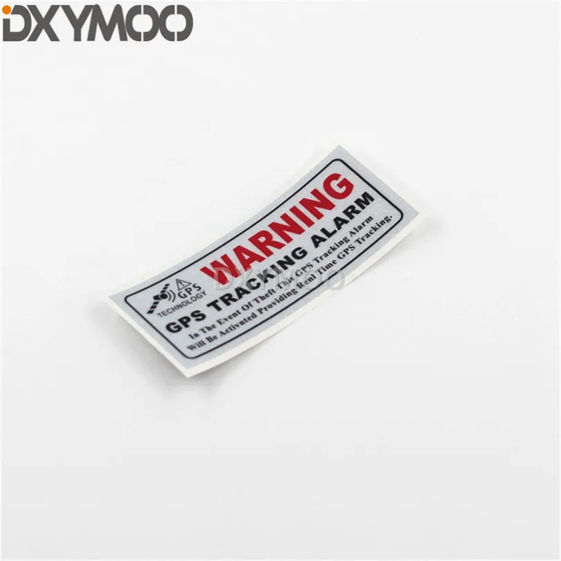 

2PCS Car Styling Vinyl Decal Warning GPS Technology Alarm Tracking System Motorcycle Bike Stickers 10x4cm