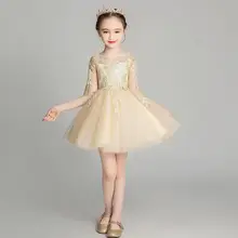 Сетчатые цветы для девочек-подростков; платье-пачка принцессы; Детские платья для девочек на свадьбу, День рождения; Одежда для маленьких девочек; Vestidos F184