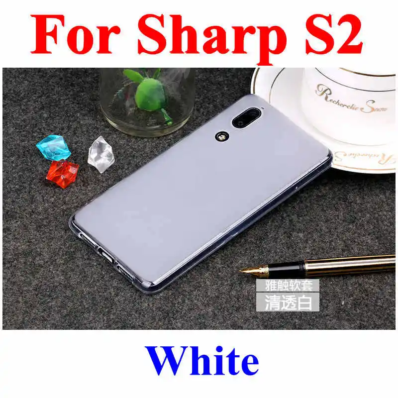 ZiQi Мягкий ТПУ чехол для Sharp S2 чехол s ультра-тонкий мягкий ТПУ задняя крышка для телефона защитная оболочка для Sharp Aquos S2 capa Coque - Цвет: white For Sharp S2