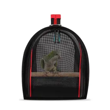 1KG Portable Bird Cage Macaw Bag with Wooden Standing Stick Foldable Breathable Bird Bag Two-way Ventilation Parrot Cage 5