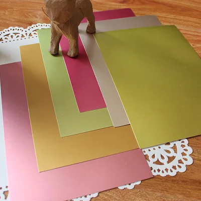 

A4 Pink and Gold Gradient Aluminized Paper Cardstock Party Gift Card Macking Decor DIY Scrapbooking Craft Background Paper Pack