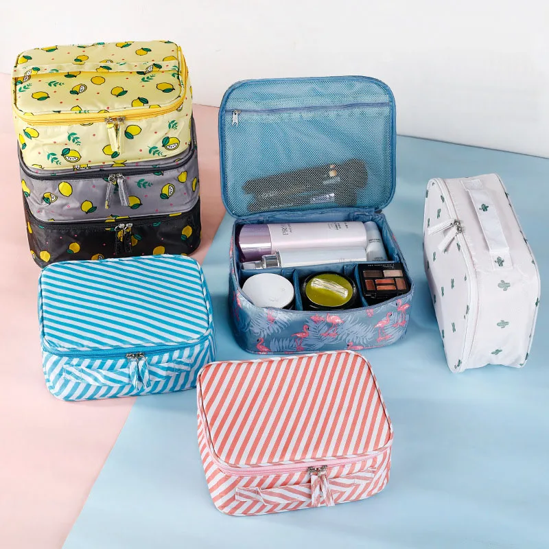 

Women Makeup Bag Cosmetic Bag Case Make Up Organizer Toiletry Storage Rushed Floral Nylon Zipper New Travel Wash Pouch