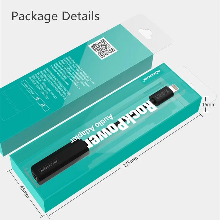 Nillkin 2 in 1 cable for Apple lighting to 3 5mm Headphone Jack Adapter for iPhone x 7 8 plus audio converter charging music