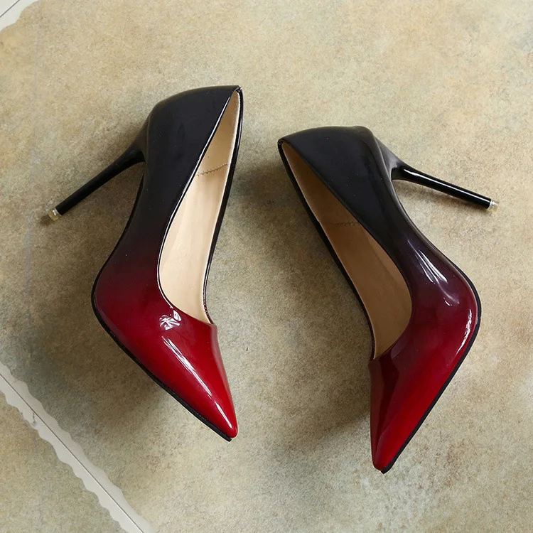Женская обувь; туфли-лодочки с острым носком; модельные туфли из лакированной кожи; цвет винный, красный; водонепроницаемые мокасины на высоком каблуке 10 см; свадебные туфли; zapatos mujer