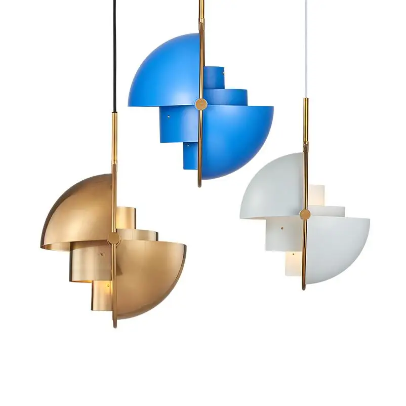 

Multi Adjustable Half Round Metal Gold/Black/White/Blue Pendant Light Pendant Lamp Pendant Lighting for Dining Room Loft Kitchen