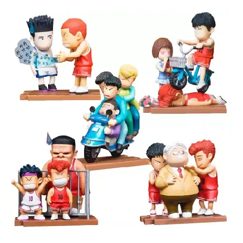 

5pcs/lot Slamdunk Slam Dunk Sakuragi Hanamichi Rukawa Kaede Miyagi Ryouta Akira PVC Action Figures Collection Model Toys Gifts