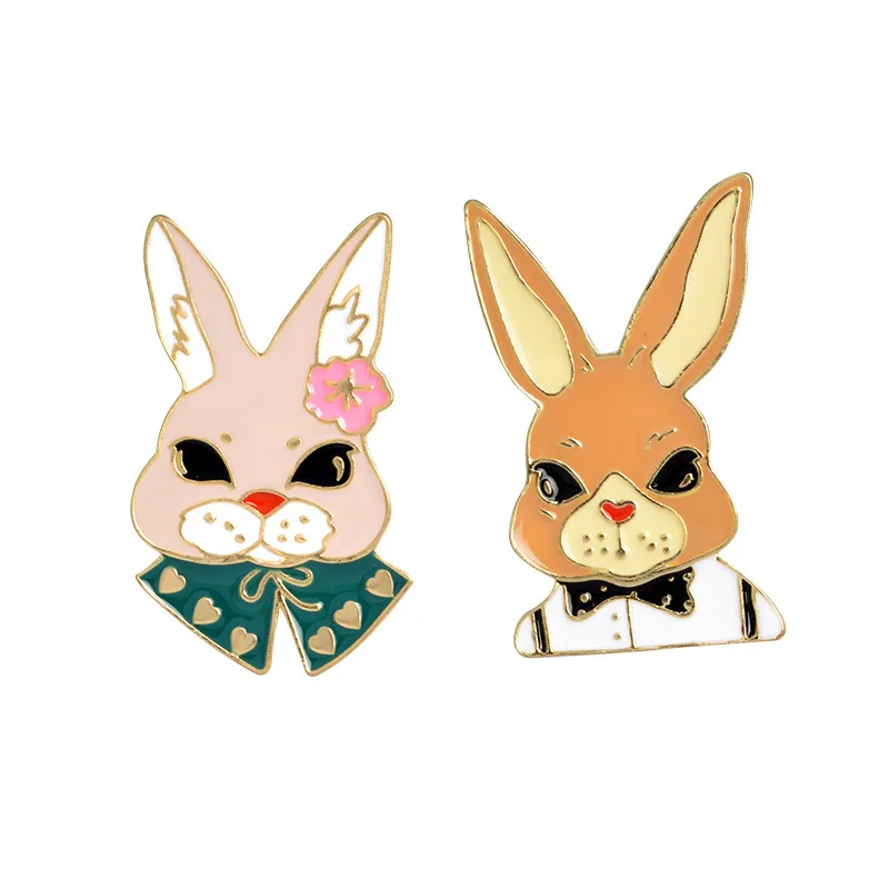 

Fashion Cartoon Brooches Peter Rabbit Women's Badge Enamel Pins Alloy Jewelry Kids Backpack Clothes Collar Brooch for Women Gift