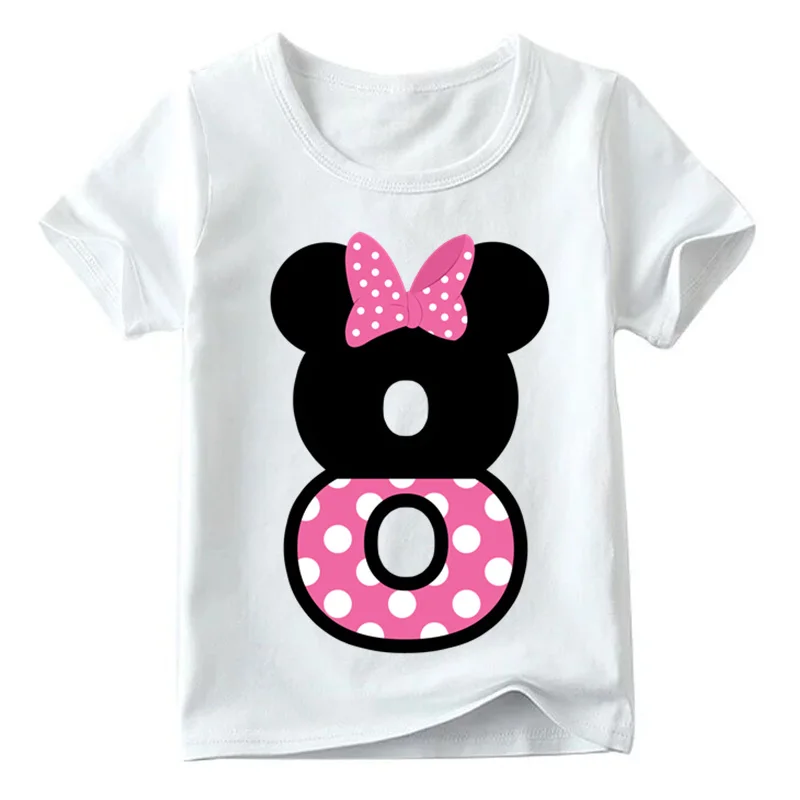 Kids Boys Girls T-shirt for Birthday Summer Children Clothing Funny T Shirt Tshirt Tees Tops Size 1 2 3 4 5 6 7 8 9 Year Present