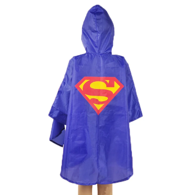 

New Kids Boys Girls Raincoat for Children Supermen Batman Rainwear Waterproof Superhero Rainsui To Kid Child Comfortable Slicker