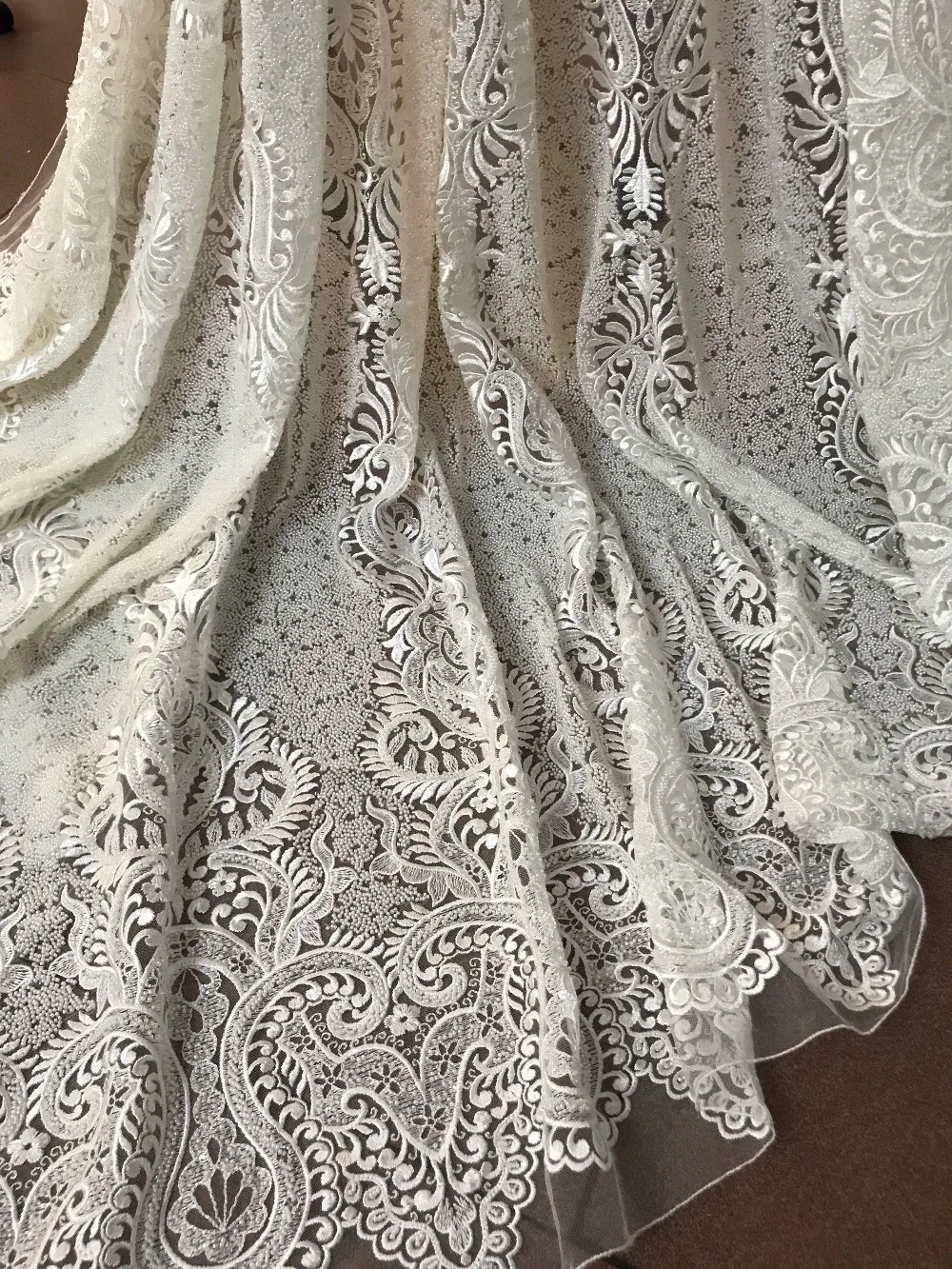 tulle with beads