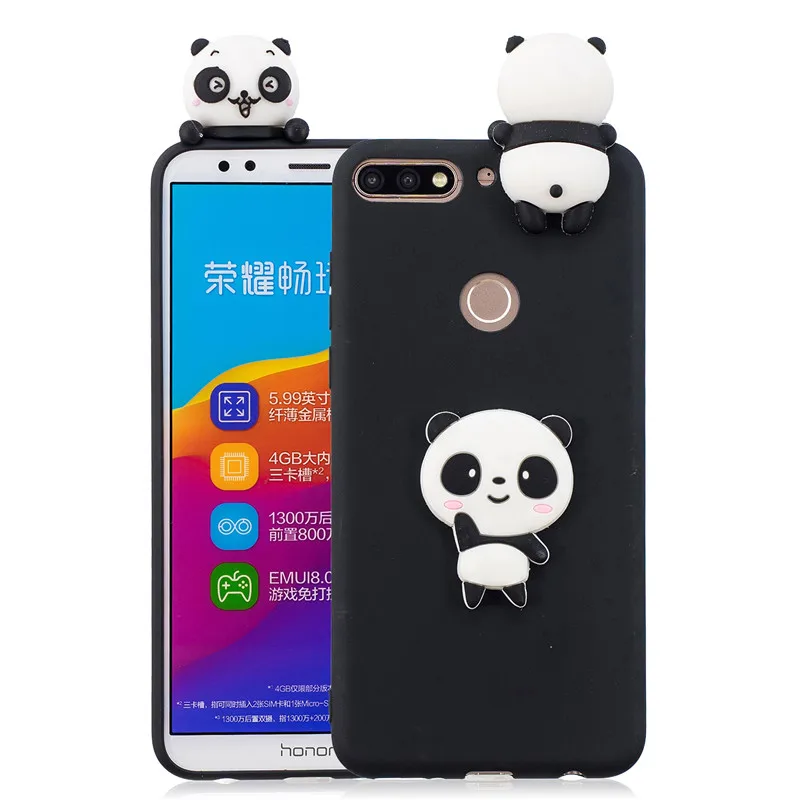 Y7 чехол для Coque huawei Y7 чехол s для huawei Y7 Prime чехол мультяшная 3D кукла игрушка Мягкий силиконовый чехол для телефона для женщин - Цвет: B