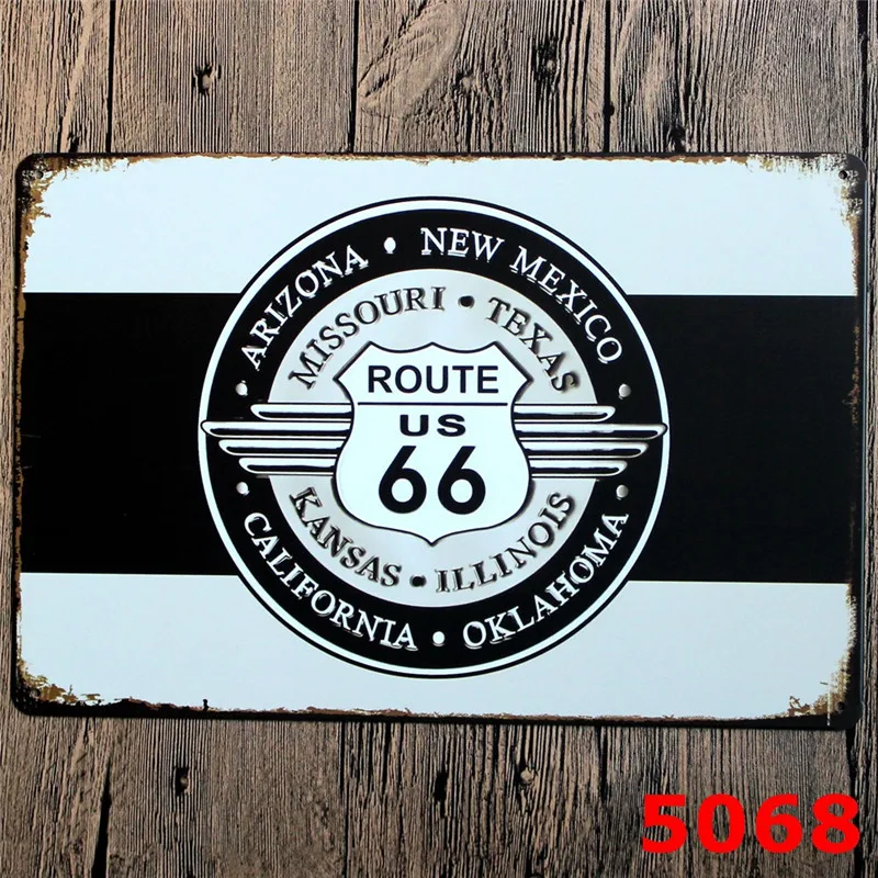 Mother Road Route 66 металлические оловянные знаки Техасский старинный газовый