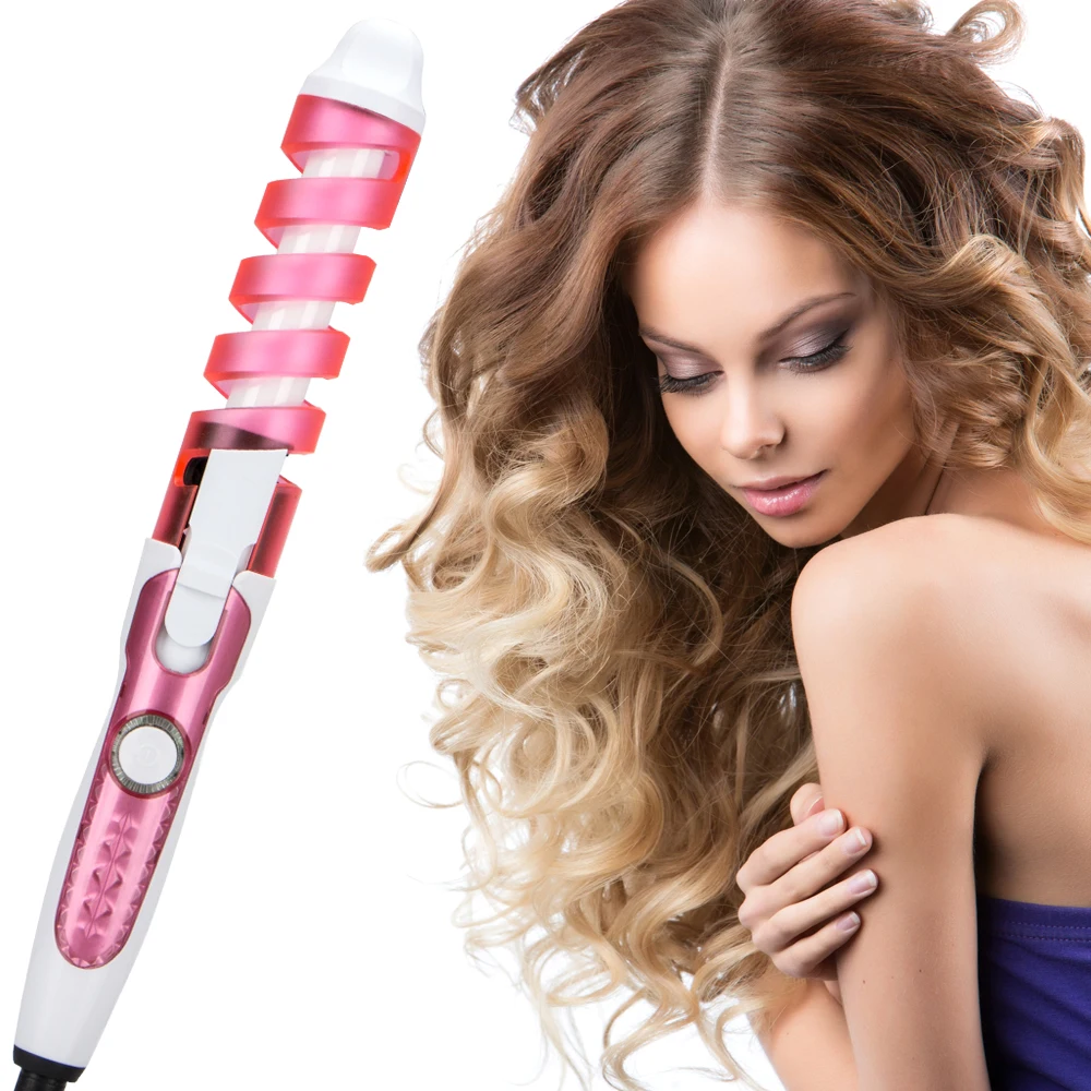 Curling Wand Iron Ceramic Spiral Professional Hair Styling