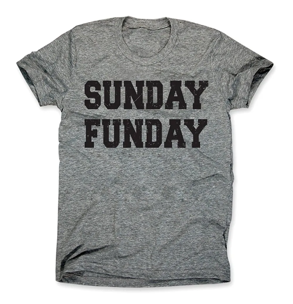 Sunday FunDay рубашка Смешные питьевой футболка Sunday FunDay вечерние Ти Творческий Футболка с принтом Для мужчин Tee
