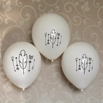 

Arrows and Feather on White Party Balloons baby shower wild one party decoration kits 15ct