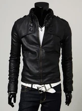 Europäischen und Amerikanischen herrenmode motorrad leder kragen Slim Fit mantel jacke männer marke coole leder jacke