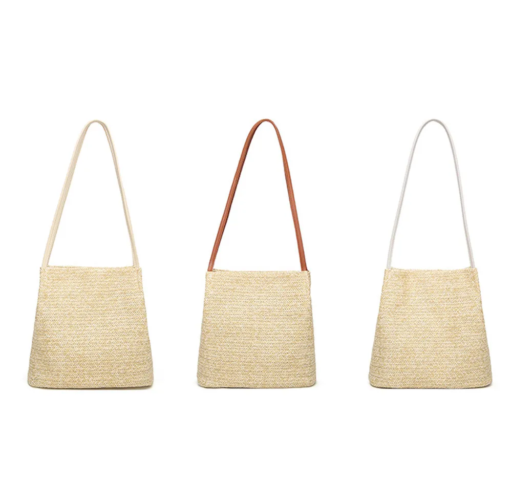 Круглая Соломенная пляжная сумка, винтажная тканая сумка на плечо ручной работы, сумки из рафии и ротанга, богемные Летние повседневные сумки для отдыха, Saco de palha