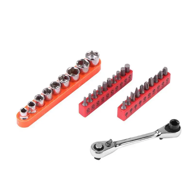 4pcs/set 72 Teeth Mini sleeve batch Ratchet Wrench 2-head Rotary Spanners Car Repair Tools