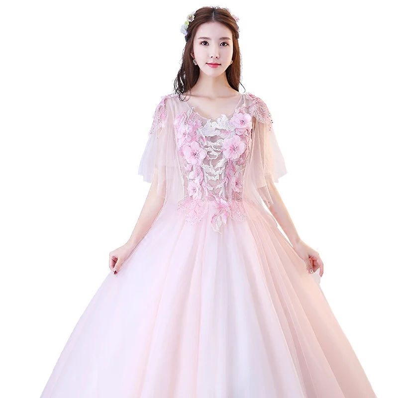 Платья для девочек с кристаллами, пышное платье, розовая аппликация для бального платья, платье с цветочным рисунком, 15 Anos, пикантное платье с открытой спиной, De Soiree