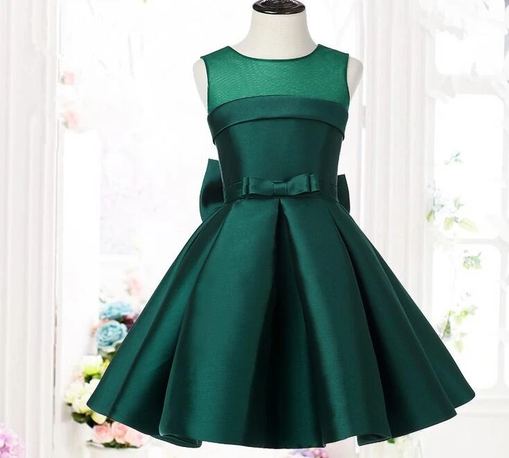 green party dress for baby girl