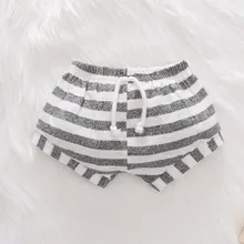 Новинка года; летние шорты в полоску для маленьких мальчиков и девочек; детские брюки до колена; повседневные Мягкие Шорты