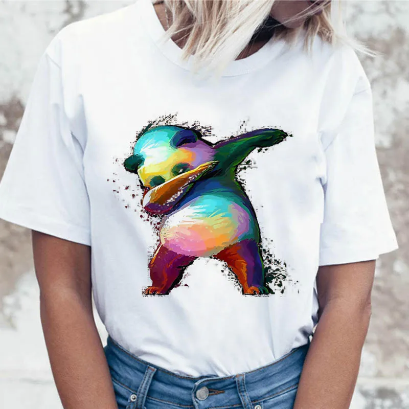 

Dabbing Panda t shirt ulzzang tshirt clothing women funny korean tees graphic harajuku t-shirt for female top
