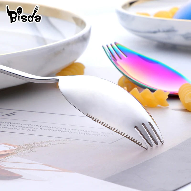 3 in 1 Spork Fit Spoon Fork Multi-functional Tableware Outdoor Travel Camping Hiking Cutlery Utensils
