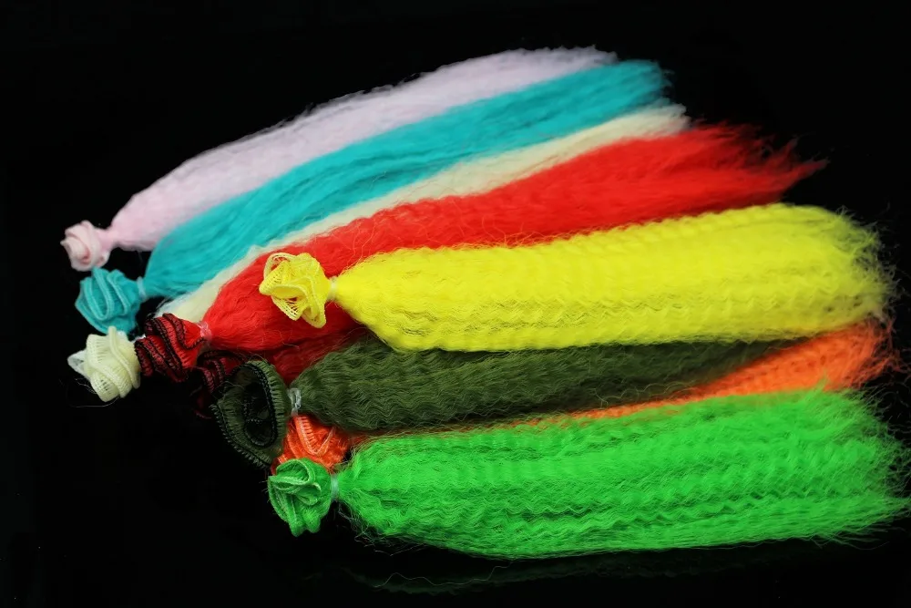 Pesca com Mosca Tigofly 11 Cores Frisado Nylon Fibra Sintética Bizarro Cabelo Encaracolado Fibre Streamer Clouser Minnow Subordinação Materiais 3 High Quality Esporte e Lazer