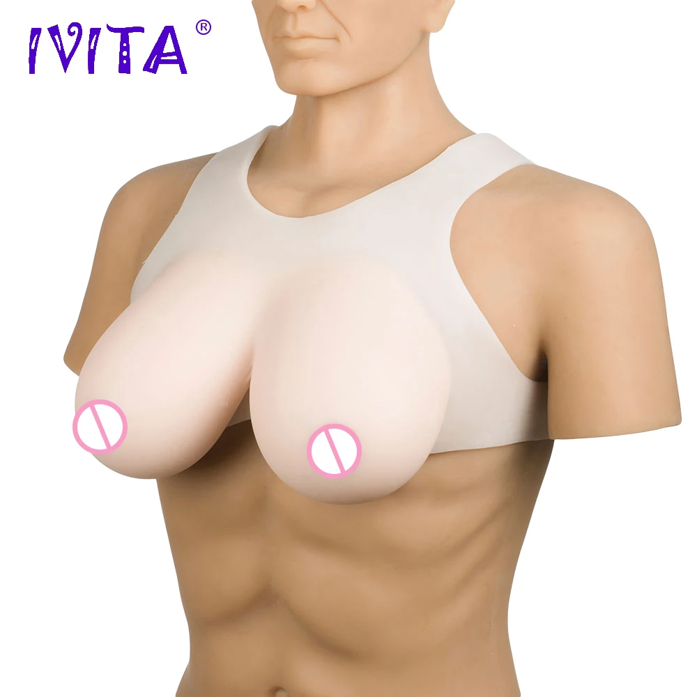 IVITA 2400g Realistic White Silicone Breast Forms False Fake Boobs Shemale Transgender Crossdresser Drag Queen Transvestite IVITA 2400g Realistic White Silicone Breast Forms False Fake Boobs Shemale Transgender Crossdresser Drag Queen Transvestite