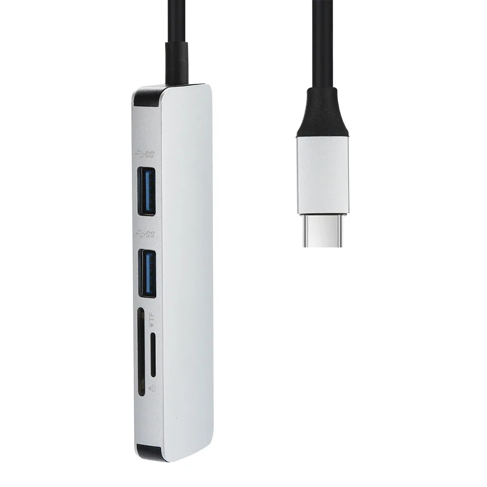 Тип C USB 3,0 до 4K USB 3,0 SD TF кардридер 5в1 концентратор адаптер для Macbook type-C USB 3,0 до 4K HDMI USB 3,0 SD TF кардридер