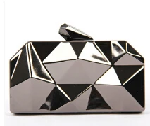 SEKUSA геометрический дизайн Для женщин мода день сцепления Evenign сумка вечерние свадебные Сумки с цепочкой через плечо маленькие кошельки - Цвет: black