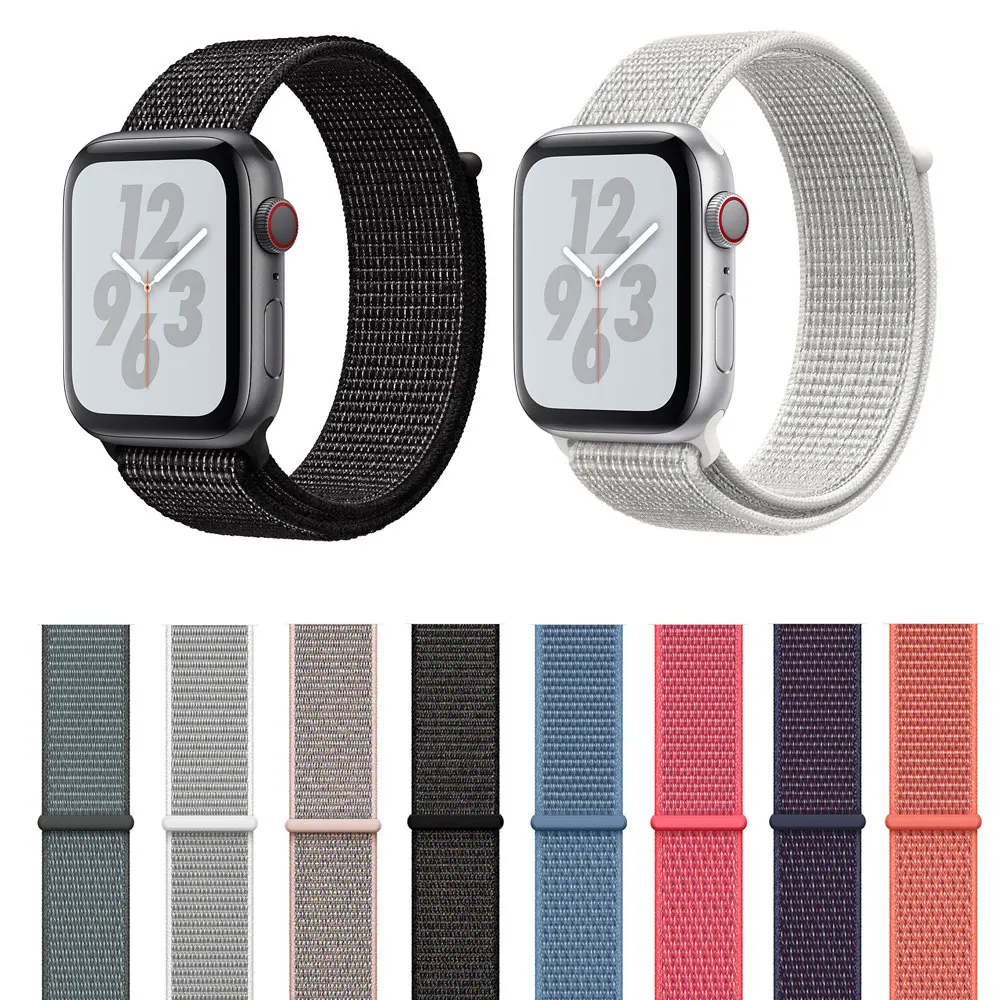 

Sport Loop For Apple Watch 4 band 40mm 44mm Woven Nylon strap 42mm 38mm correa iwatch 3/2/1 wristband bracelet belt