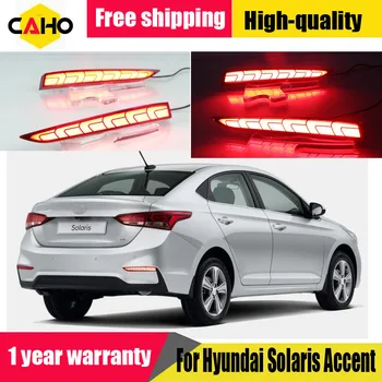 

For Hyundai Solaris Accent 2017 2018 Multi-functions 12V LED Car Taillight Rear Fog Lamp Bumper Light Auto Brake Light Reflector