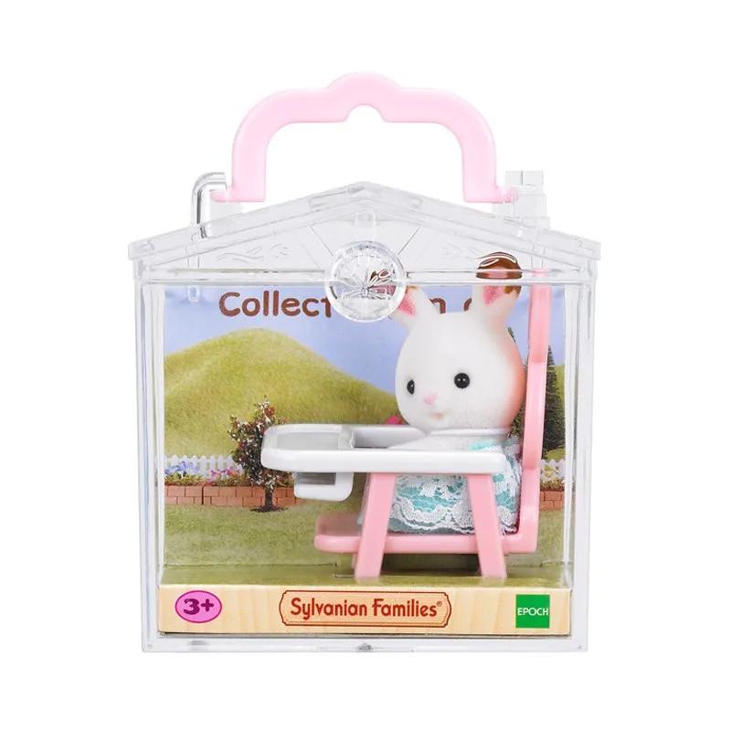 Sylvanian Families кролик и обеденный стул набор кукольный домик животные пушистые игрушечные фигурки подарок для девочки Новинка 5197