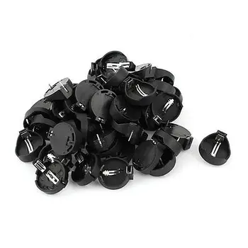 

50 Pcs Black 2Pin PCB DIP Mount CR2032 CR2025 Cell Button Battery Socket Holder