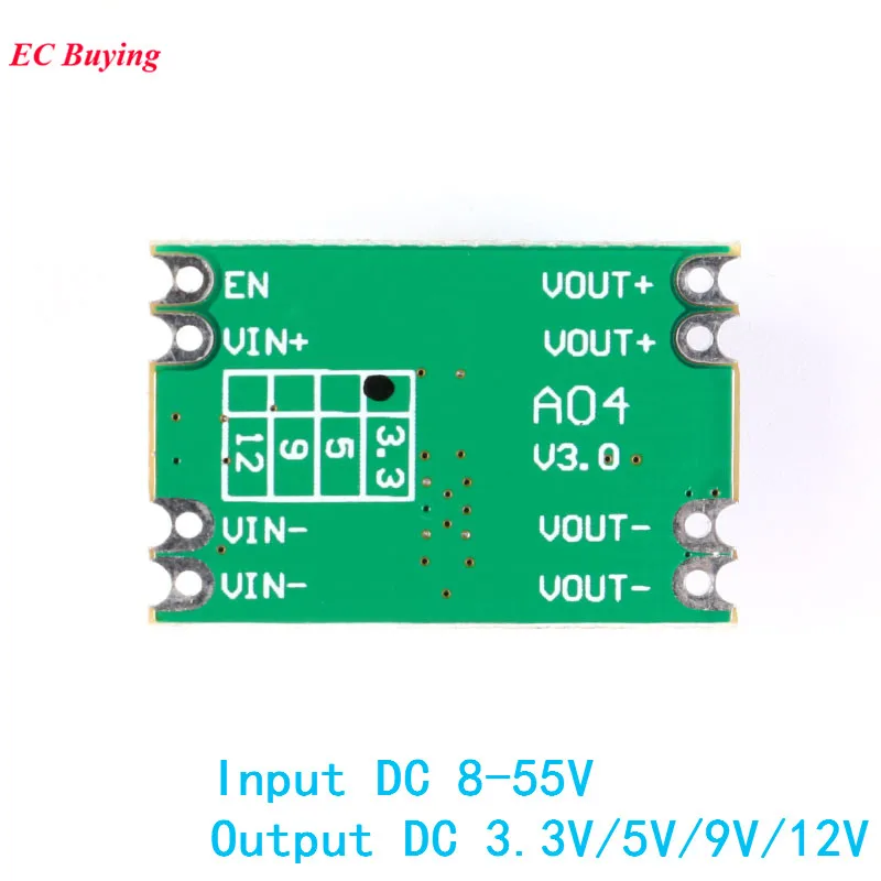 DC DC obniżanie mocy moduł zasilający Buck regulowana płyta 2A wejście 8-55V wyjście 3.3 V/5 V/9 V/12 V A04 elektroniczny DIY PCB DC DC obniżanie mocy moduł zasilający Buck regulowana płyta 2A wejście 8-55V wyjście 3.3 V/5 V/9 V/12 V A04 elektroniczny DIY PCB