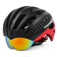 NEW Racing Mens 55-62cm Hydraulical Goggle Bicycle Helmet Road Cycling Safety Bike Helmet Goggles Sports in-mold Cascos Ciclismo