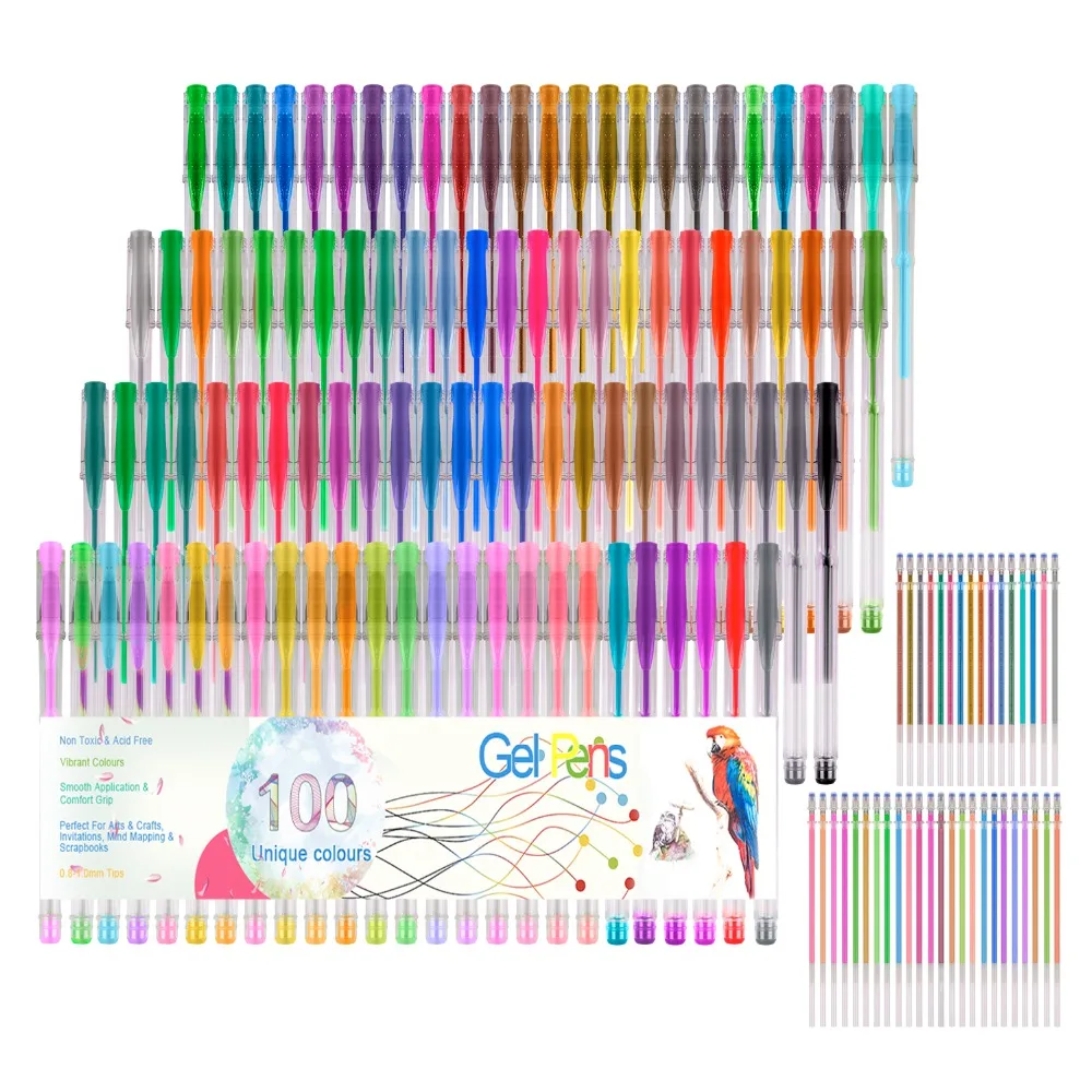 30 set High Quality Gel Pens 10 x metalic 10 x neon 10 x glitter