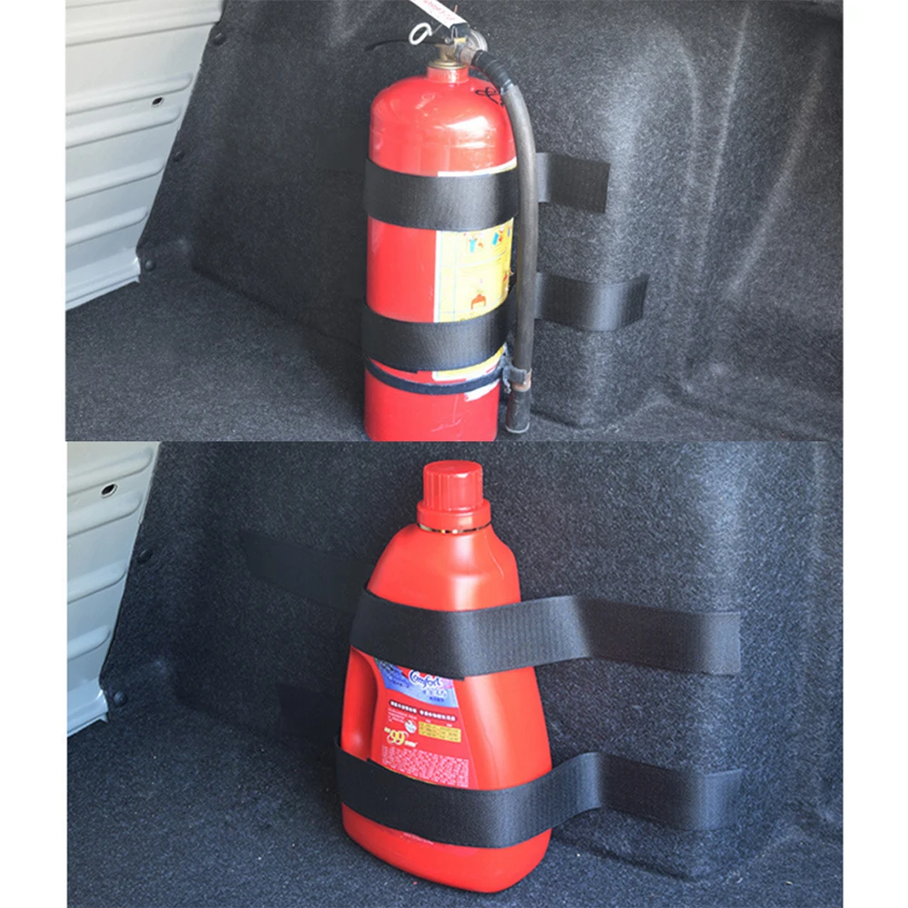 YOSOLO Car Trunk Organizer 60 x 5cm Fire Extinguisher Mount Straps Fixed Sundry Tape Car Organizers Stowing Tidying Car-styling