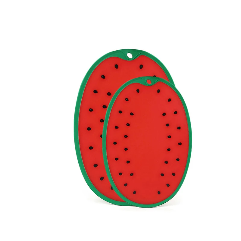

1PC Plastic Watermelon Pattern Chopping Board For Vegetable Fruit Meat Non-slip Kitchen Accessories