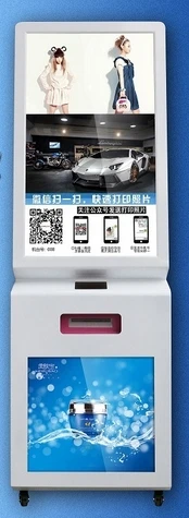 42 "Lcd Digital Signage с принтер Wechat/WeChat фото печати киоск/WeChat рекламы с сенсорным экраном
