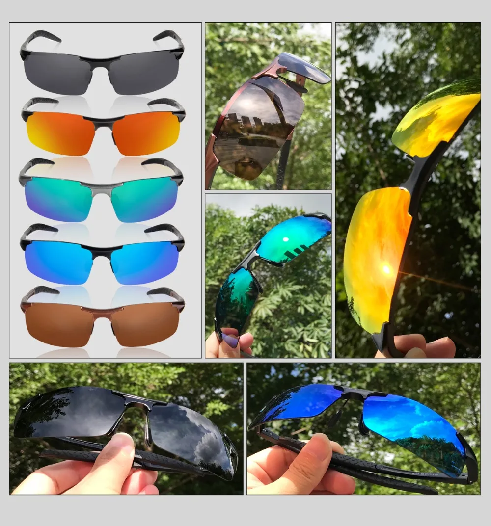 Queshark поляризованные велосипедные солнцезащитные очки спортивные велосипедные очки велосипедные солнцезащитные очки, очки для велоспорта магниевые алюминиевые велосипедные очки