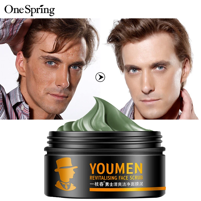 

One Spring Men's Plant Oil control Moisturizing Mask Mud Refreshing Cleansing Anti-acne Nourishes Smooth Green Beans Facial Mask