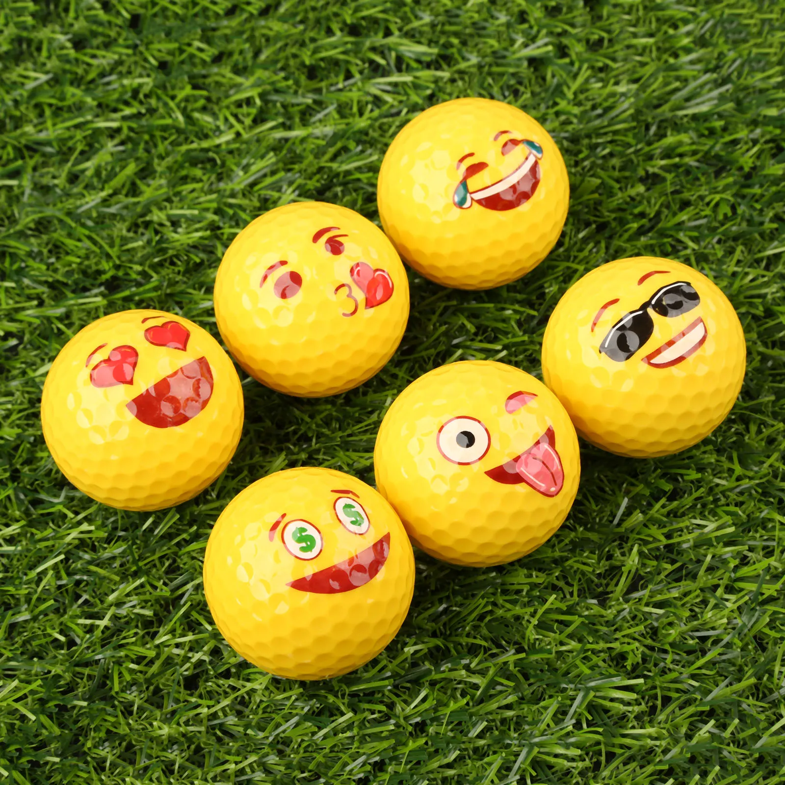 Avoir Images Gohantee 3pcs Funny Emoji Faces Golf Balls Novelty Golf Practice le plus cool par