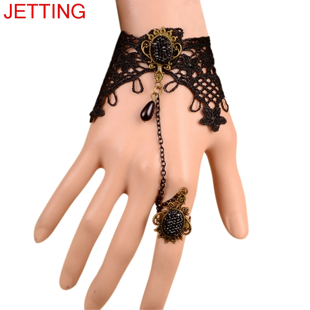 

JETTING handmade Fashion black lace jewelry bracelet wrist accessories for women
