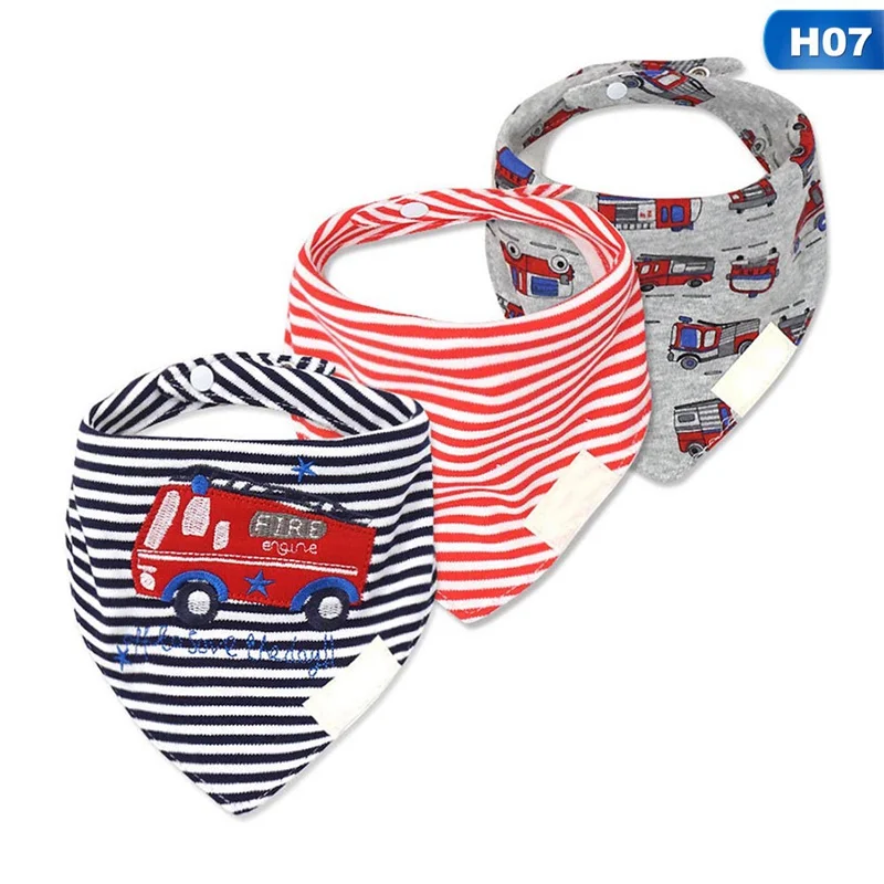 3 шт./лот хлопоковый для новорожденных малышей Bibs Одежда высшего качества для мальчиков, полотенце для девочек мультяшная бандана слюнявчик Нагрудник слюнявчик для младенца Полотенца - Цвет: 7
