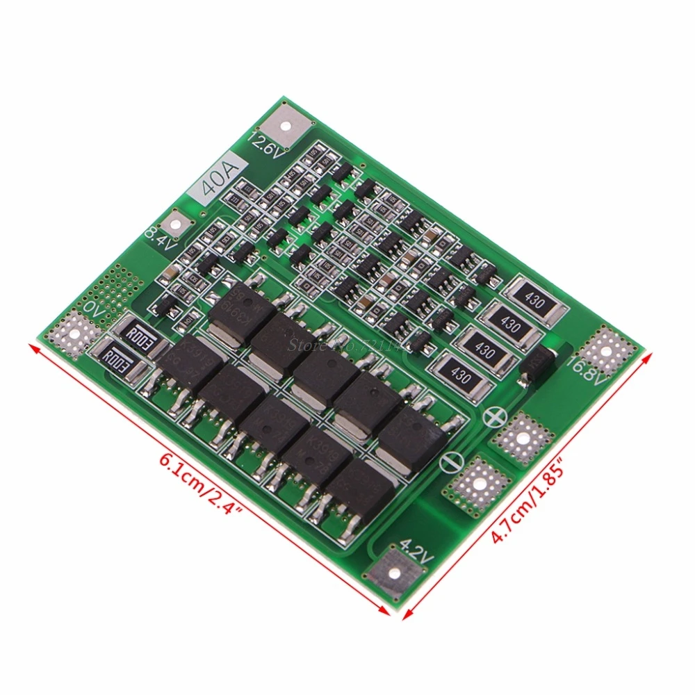 4S 40A 14.8V 16.8V Li-ion Lithium 18650 Battery BMS PCB Protection Board Balance 4S 40A 14.8V 16.8V Li-ion Lithium 18650 Battery BMS PCB Protection Board Balance