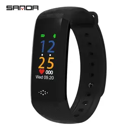 Сандалии Smart запястье сердечного ритма крови Давление Sleep Monitor спортивные часы браслет Интеллектуальная для IOS Android часы Для мужчин Для